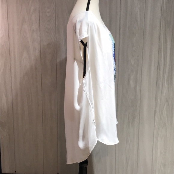 A’jumma sleeveless white semi sheer blouse size 3X - Picture 4 of 15